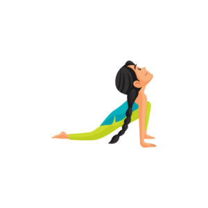 women performing Ashwa Sanchalanasana (Equestrian Pose) step 9 of Surya Namaskar