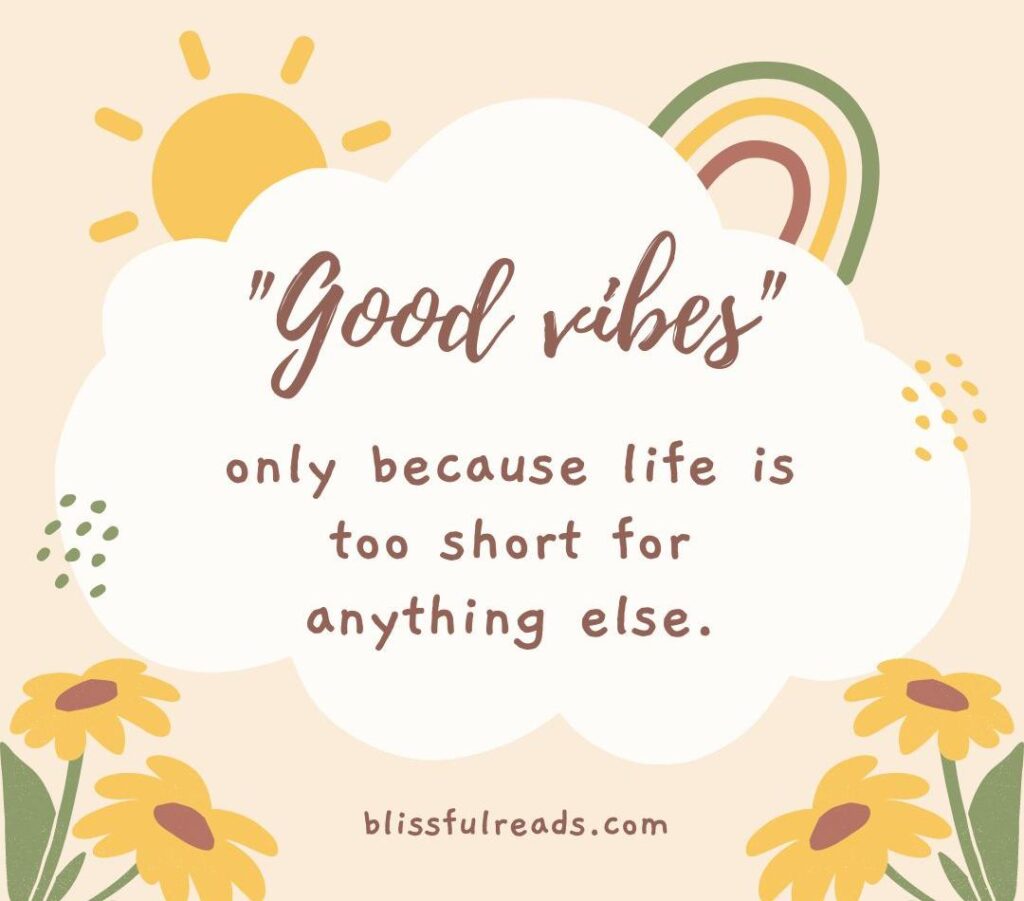 good vibe only quote image