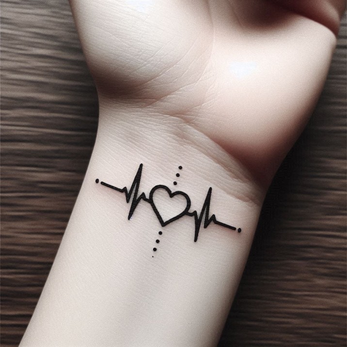 heartbeat line tattoo