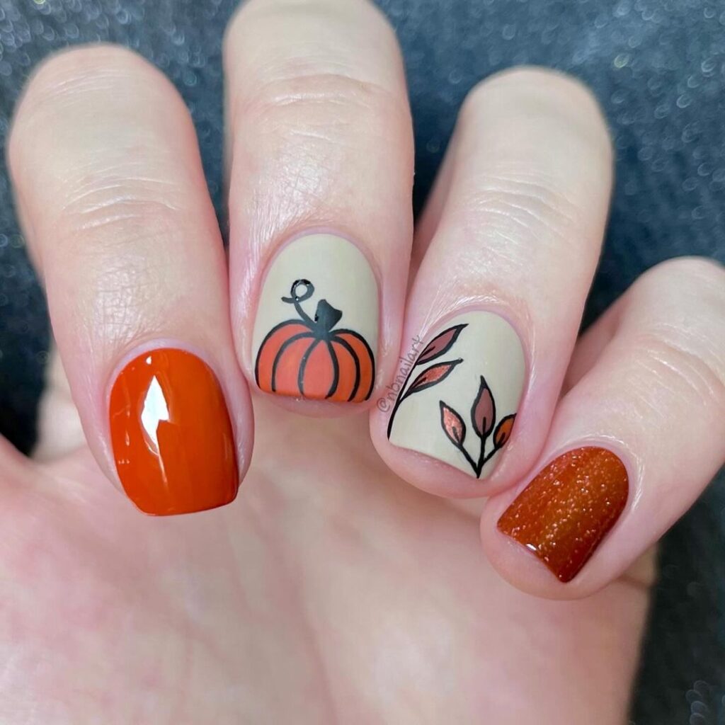 Fall Accent Nails