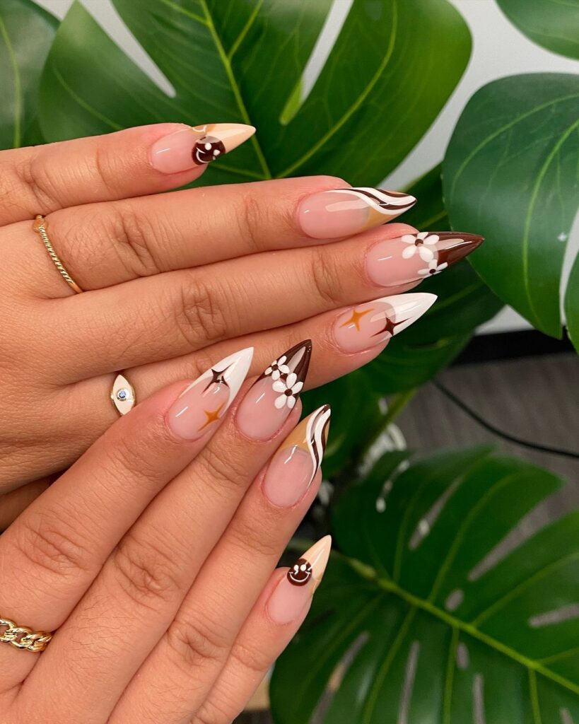 floral nail design