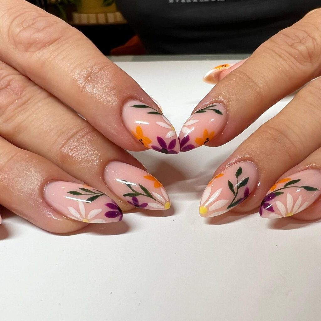 leaf nail art