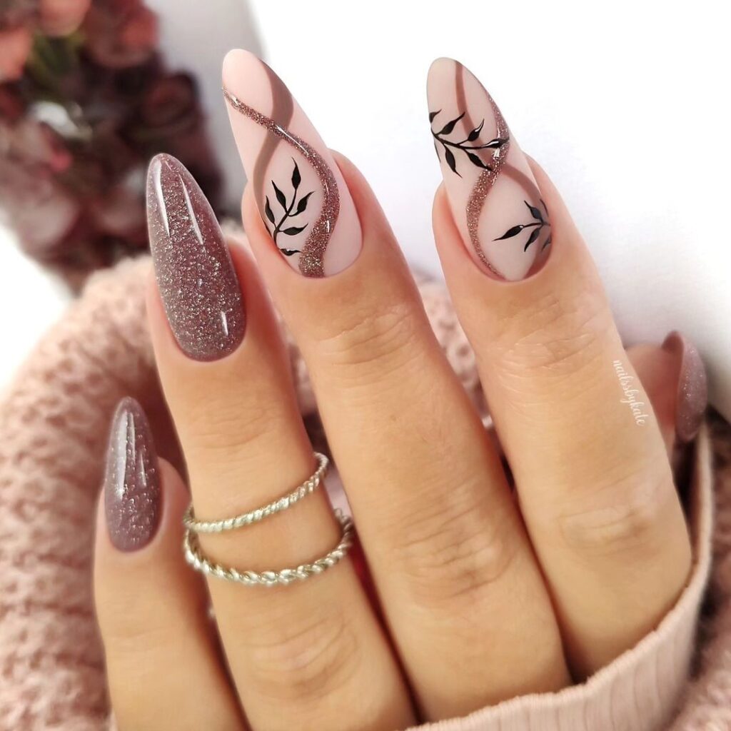 leaf nail art