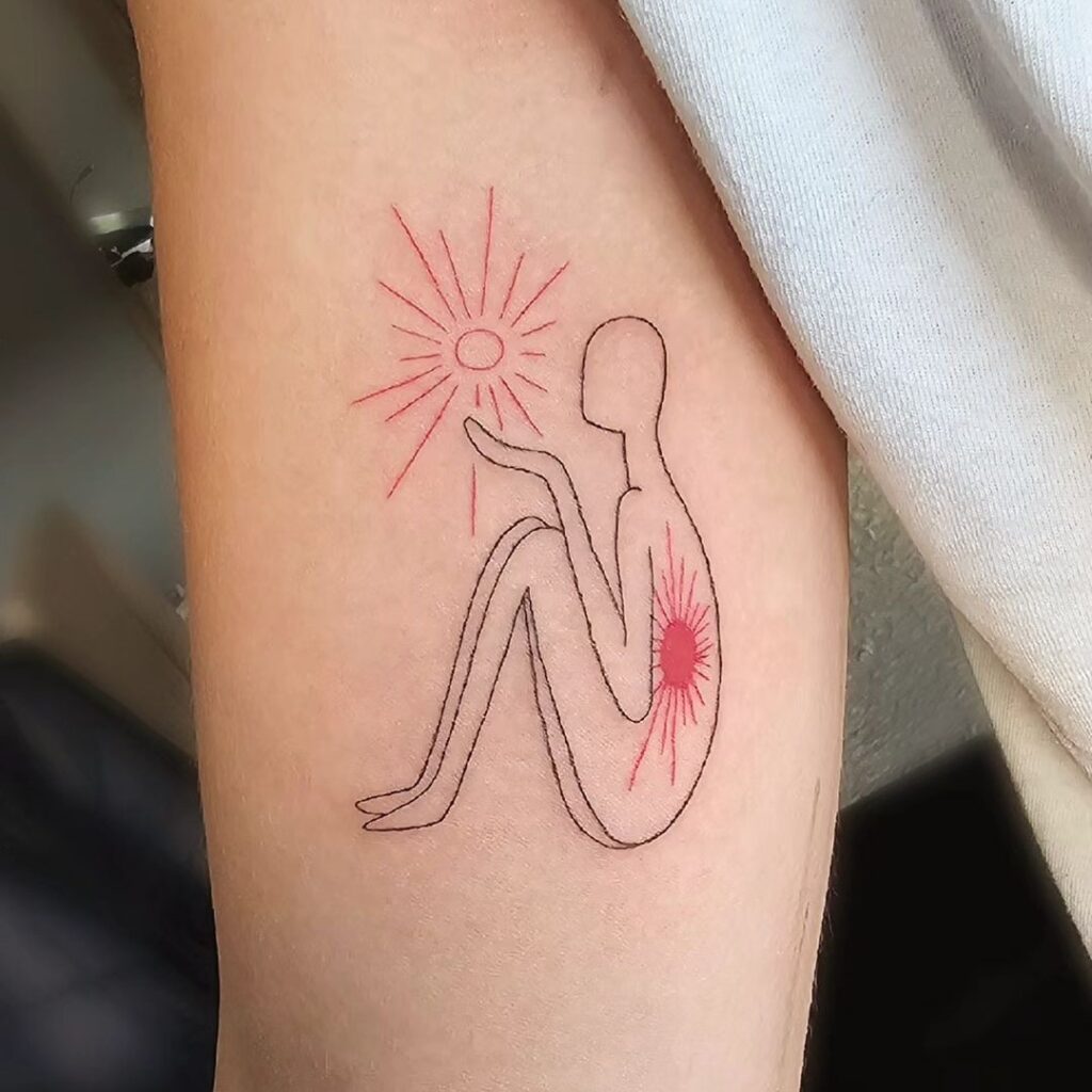 line art tattoo