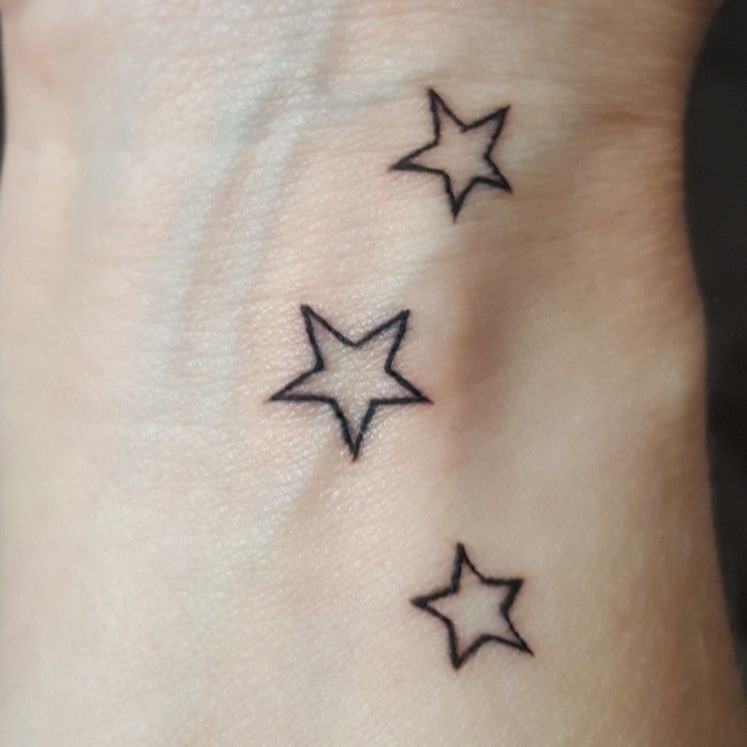 star tattoo idea for women