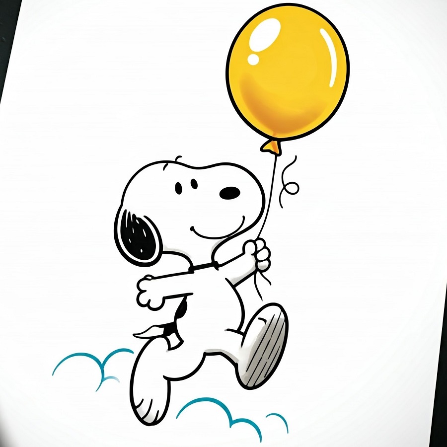 snoopy with balloon